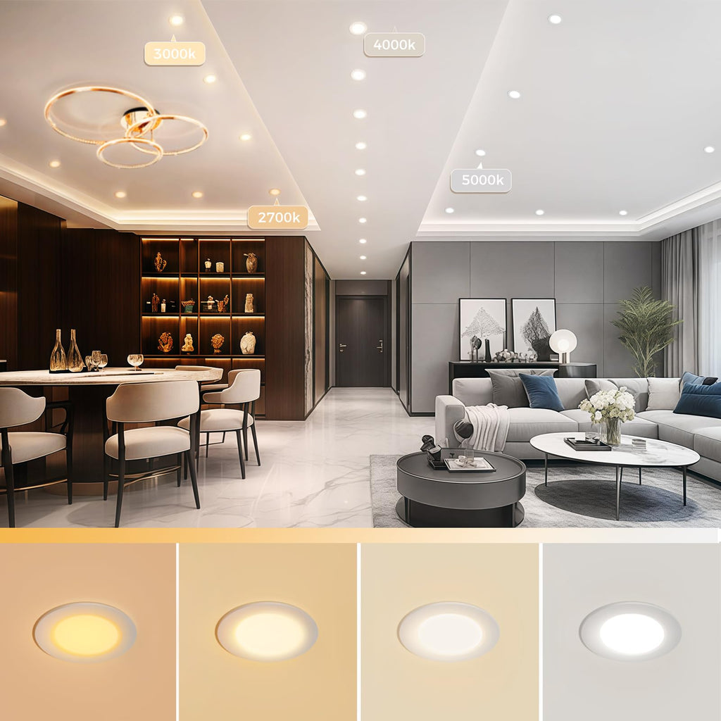 3 Inch LED Recessed Lighting, Dimmable Downlight 5W (40W Halogen Equivalent), CRI80+, 4000K Natural White, LED