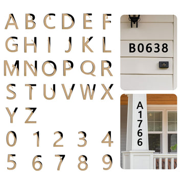 4 Inch 5PCS Self Adhesive House Numbers, Black Acrylic House Address Letters and Numbers for Outside, Ideal for