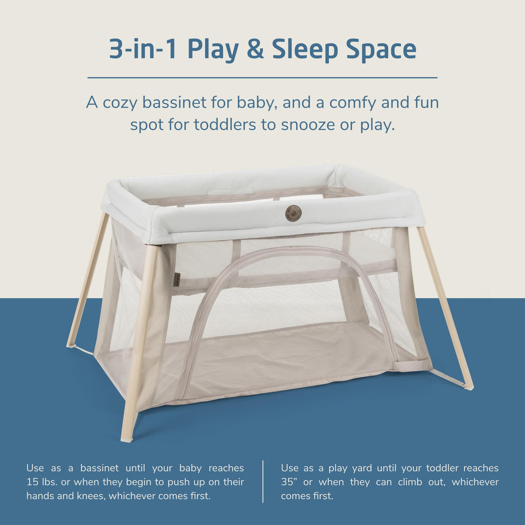 Calao Travel Playard & Bassinet - Classic Oat