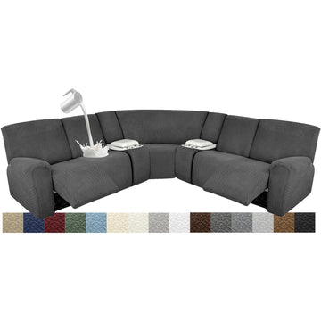 Waterproof Sectional Recliner Couch Covers for Reclining Couches Washable L Shaped Sofa Cover for Dogs Sectional
