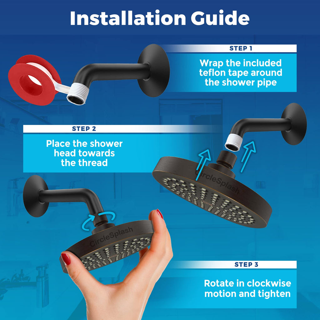 Shower Head - High Pressure 2.5 GPM - Oil Rubbed Bronze