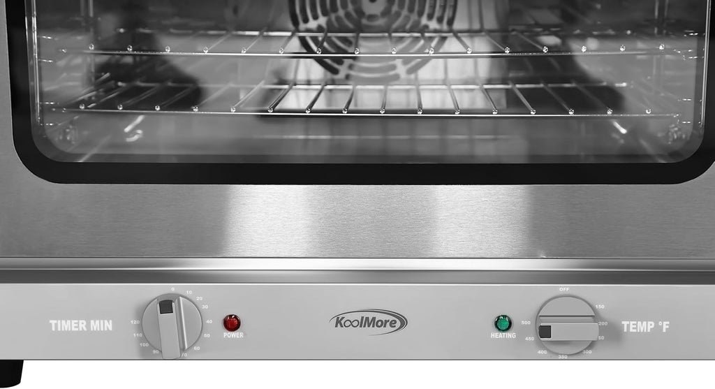 23 in. Commercial Countertop Convection Oven for Half-Size Pans with 4 Racks 1600W of Power in Stainless-Steel, ETL