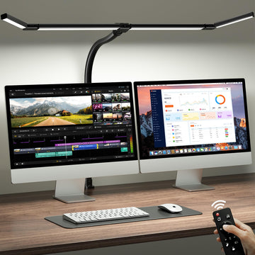42" Desk Lamp with Clamp, 1800LM 4-Panel LED Light