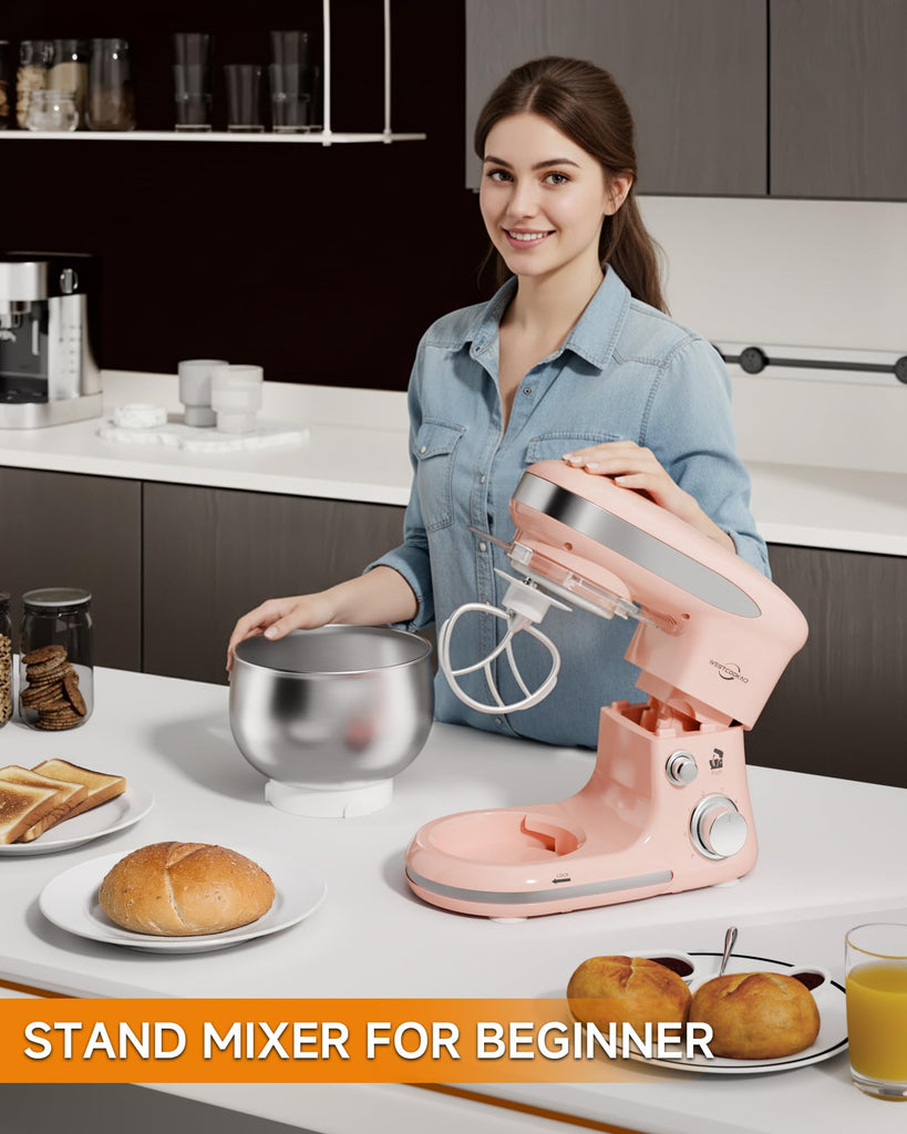 Stand Mixer 3.4QT Tilt-Head Pink Mixers 6+P Tilt-Head Speed