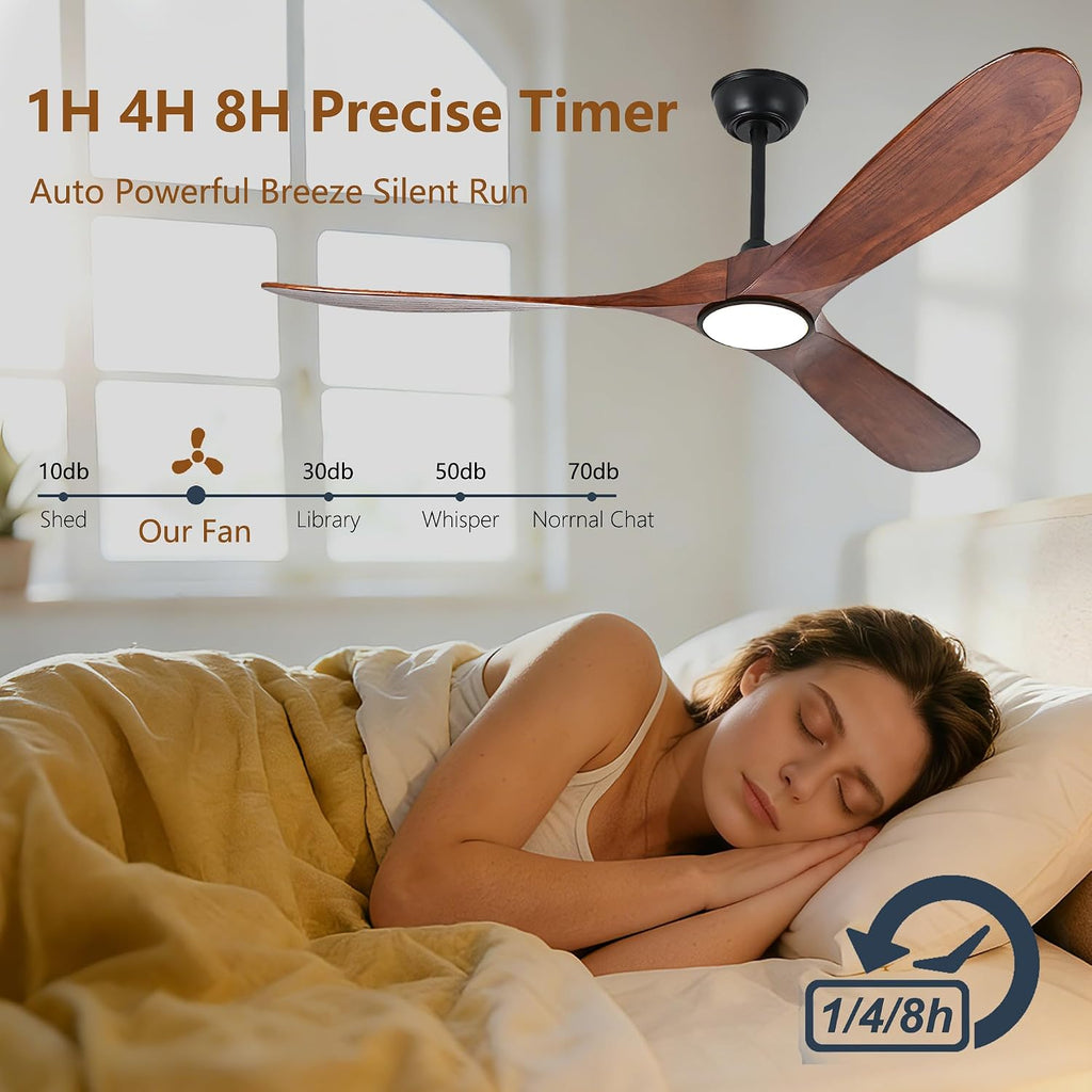 Ceiling Fans with Lights and Remote, Large Outdoor Ceiling Fan with Light Dimmable for Patios Living Room Bedroom