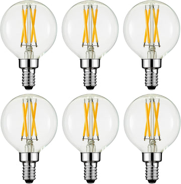 G16.5 Light Bulb,4W E12 LED Bulb dimmable Equivalent E12 Candelabra Bulb 40 Watt,Warm White 2700K,400lm,CRI85+,AC120V