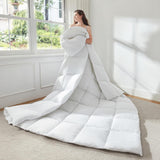 Soft Oversized King Comforter 120"x120" Marshmallow Lightweight Quilted Down Alternative All Season Mellow Sleep 8