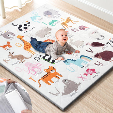 Premium Foam Baby Play Mat 50" x 50" - Removable & Machine Washable Cover, Extra Thick Padding Playpen Mat, Non-Slip