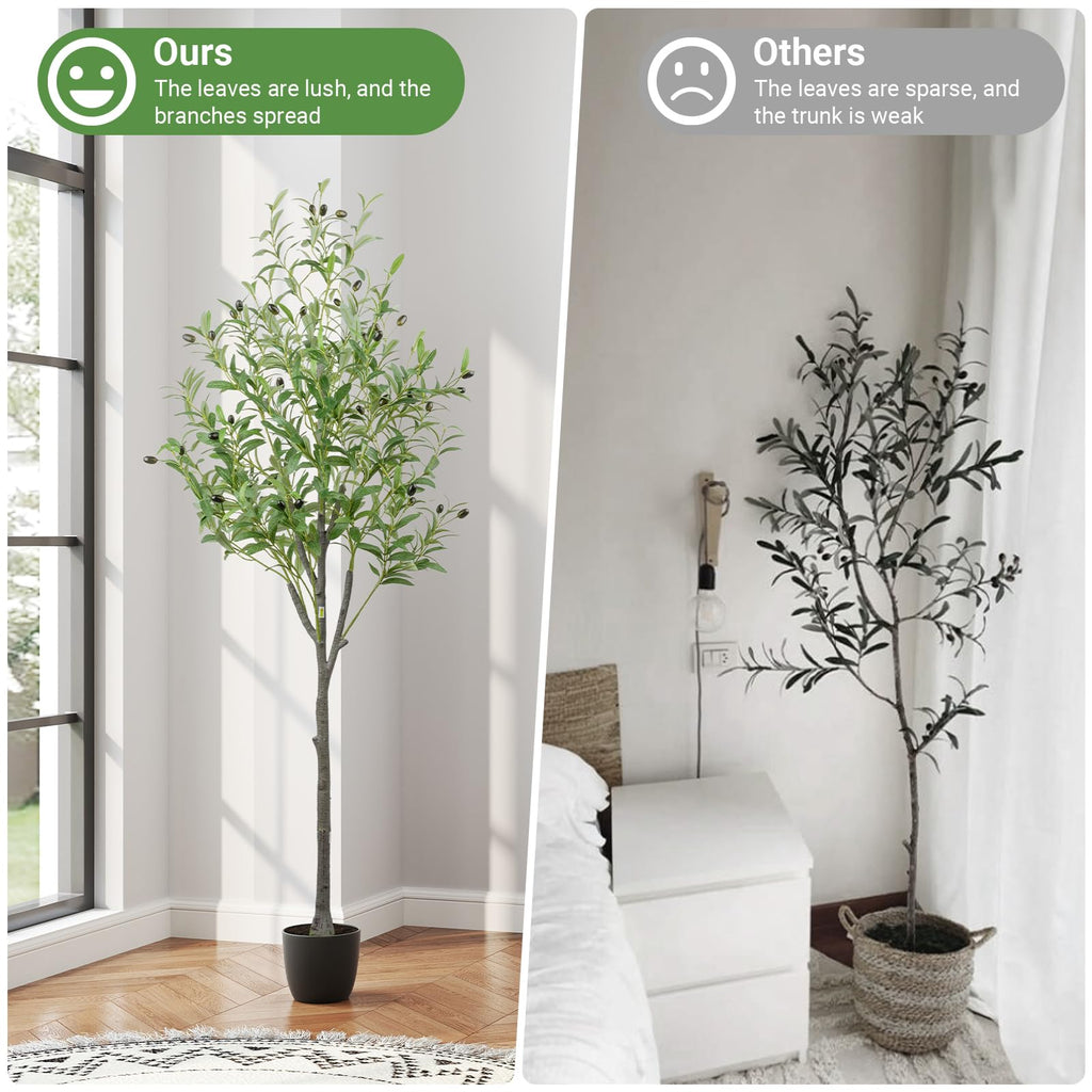 5 Feet Artificial Olive Trees Indoor, Fake Faux Olive Silk Tree