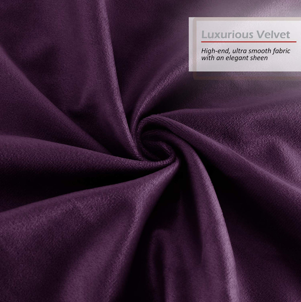 Throw Pillow Covers, Cozy Velvet Decorative Pillow Cases 24x24 Inches, Soft Solid Couch Pillow Covers for Sofa, Bed