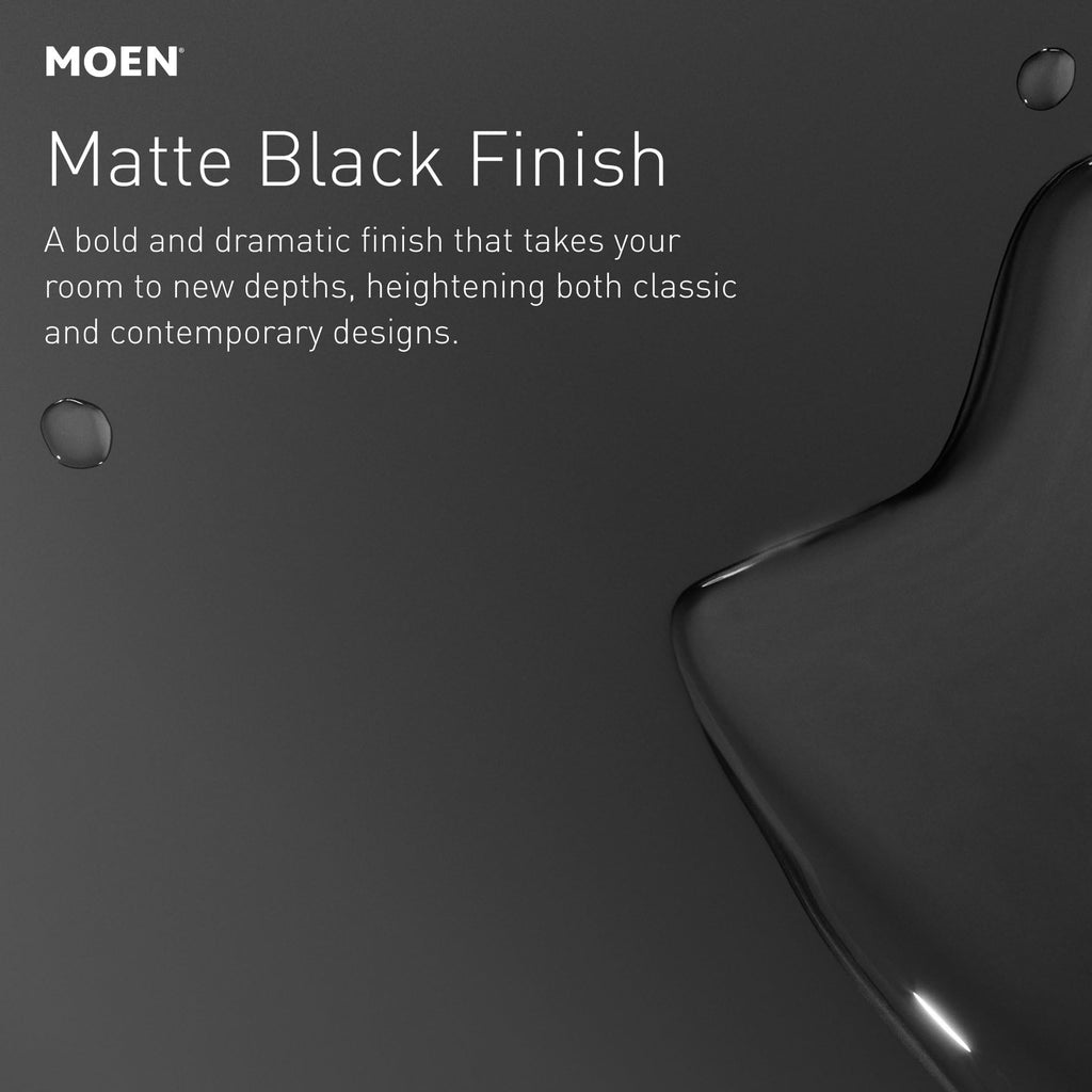 Gibson Matte Black Eco-Performance Modern Shower Trim Featuring Bathroom Showerhead and Lever Handle, Posi-Temp Valve