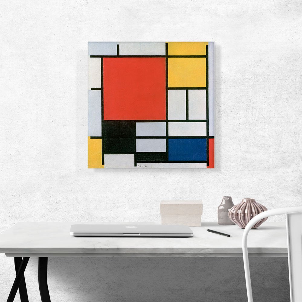 Composition in Red, Yellow, Blue and Black 1921 Canvas Art Print Stretched Framed Painting Picture Poster Giclee Wall