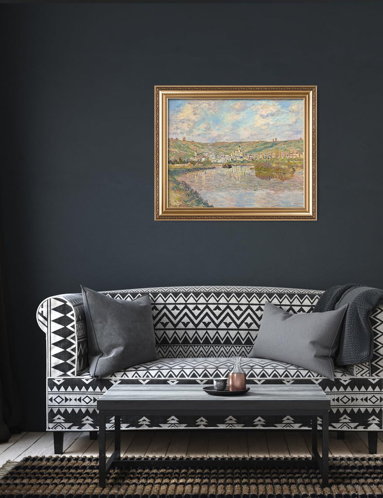 Claude Monet Wall Art Framed, Late Afternoon 1880, Image Size 30x24 in
