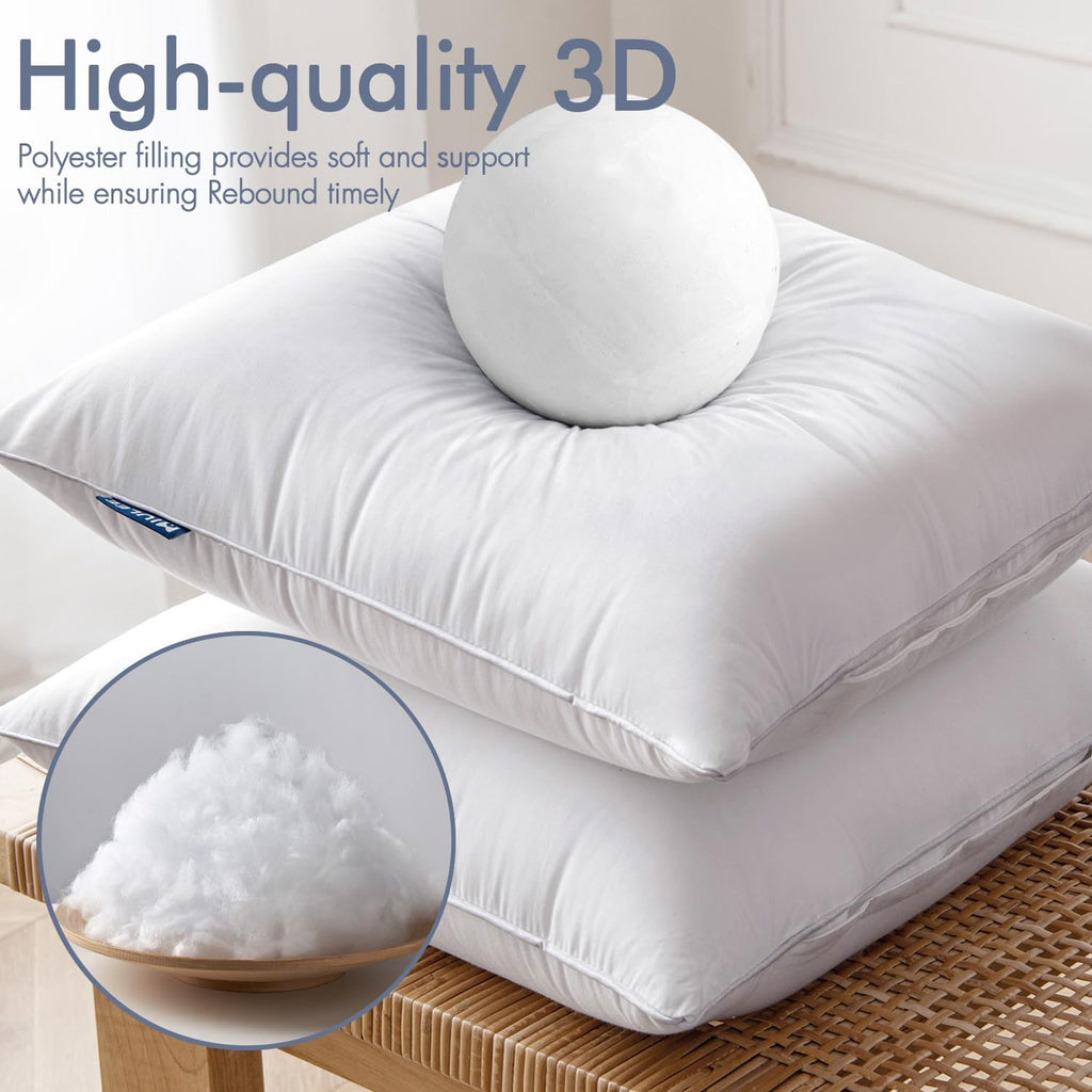 18x18 Pillow Inserts () -Decorative Throw Pillow with 100% Cotton Cover Square for Sofa Couch - Set of 4