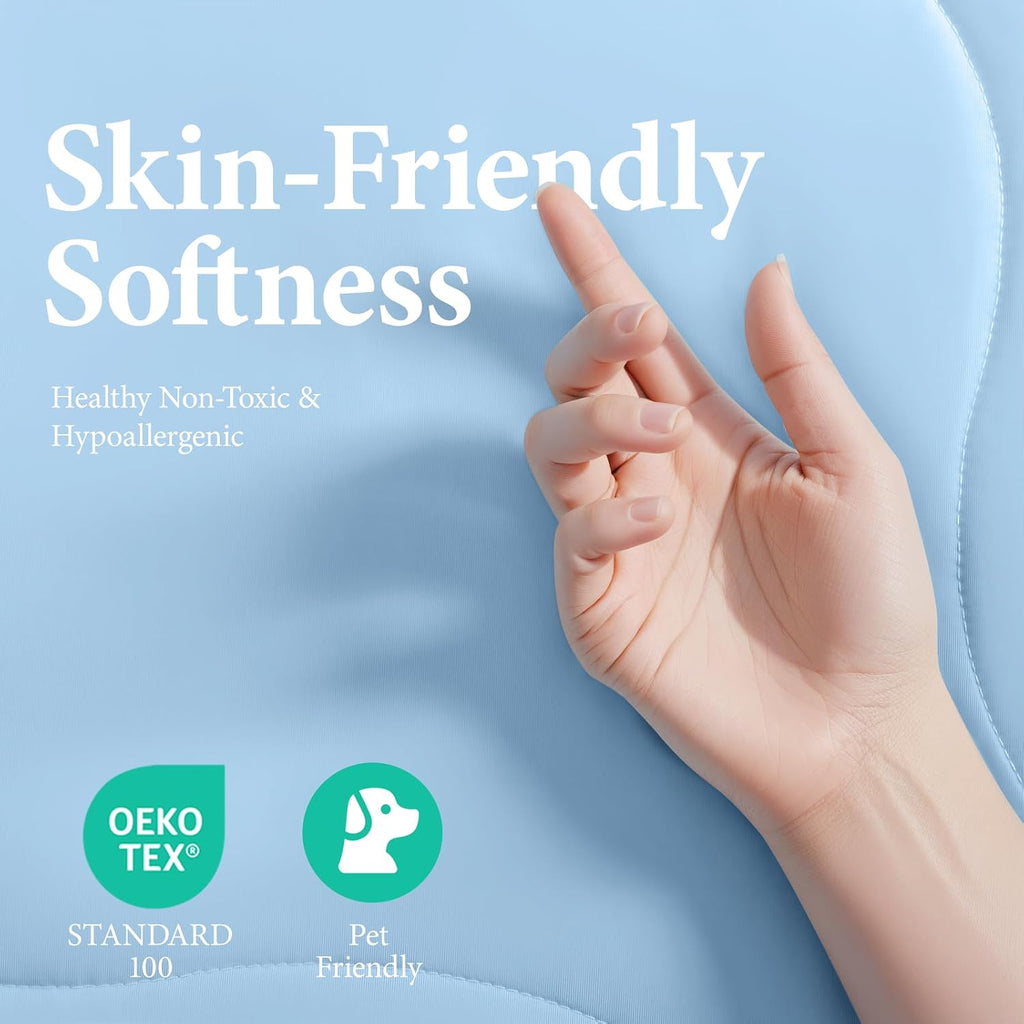 Cooling Comforter Twin, Cooling Blankets for Hot Sleepers and Night Sweats, Double Side Cool Soft Light Micro Gravity
