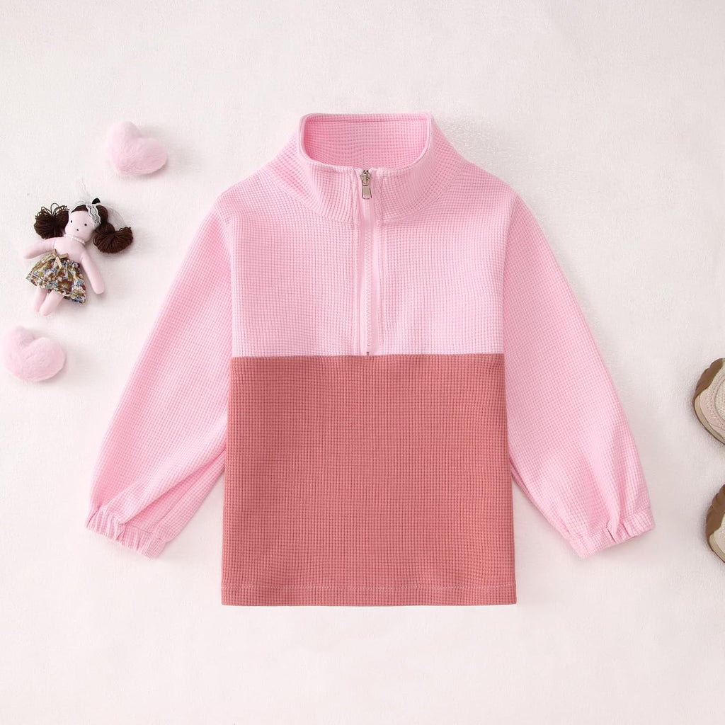 Toddler Girl Clothes Fall Outfit Waffle Sweatshirt Pants Set