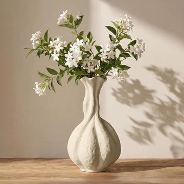 Ceramic Flower Vase, 10" Decorative Pampas Vase