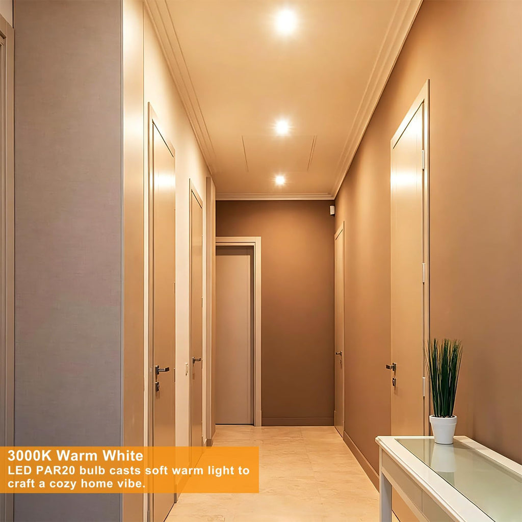PAR20 LED Bulbs Dimmable 7W 3000K 480LM 6 Pack