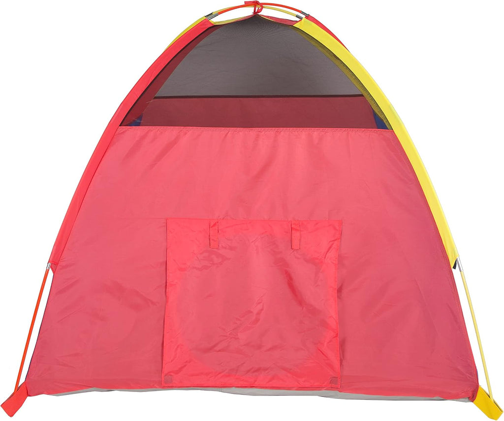 Kids Hide-Me Dome Tent and Crawl Tunnel Combo for Indoor/Outdoor Play Red/Yellow/Blue Large