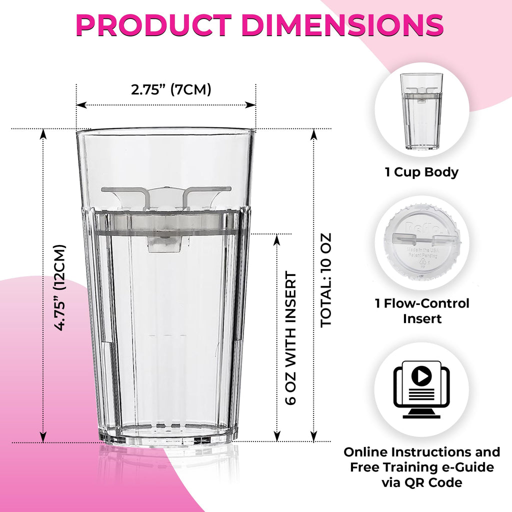 BUNDLE: (Clear 1-Pack) Open Training Cup, Toddler Cup, 360 Control-Flow, AND free training and use e-guide via QR