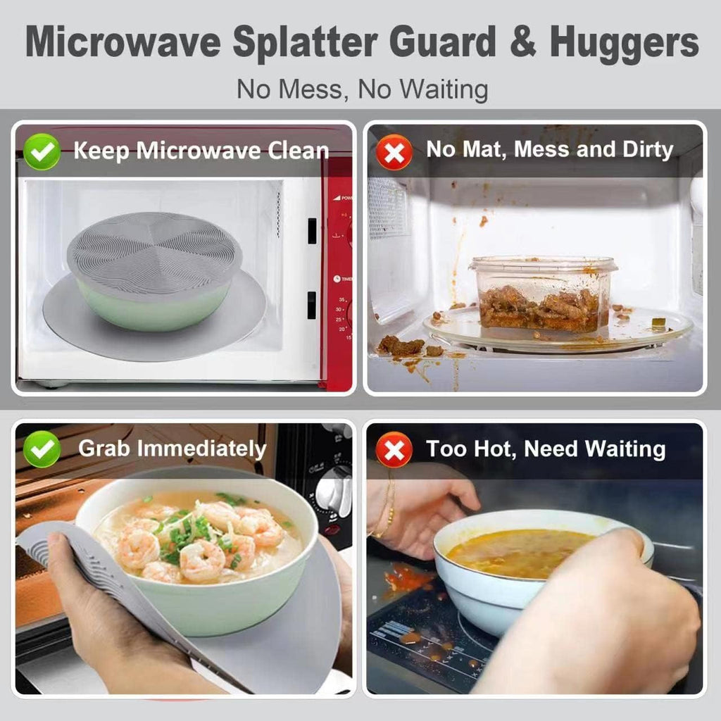 12 10 8 Inch Multi-use Microwave Mat, Trivet, Pot Holders, Drying, Baking, Place Mat, Utensils Rest, Silicone Cover