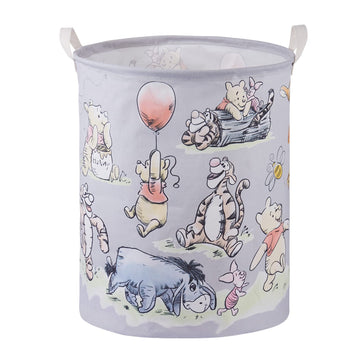 Bear Storage Basket, Nursery Large Hamper Canvas Laundry Basket Foldable With Waterproof Pe Coating,For Kids Boys And
