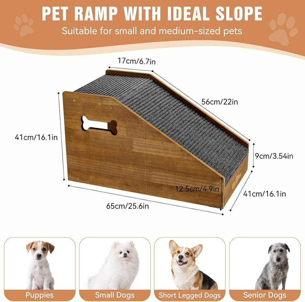 Dog Ramp for Small Dogs with Non-Slip Cover&Pads, Easy up and Down