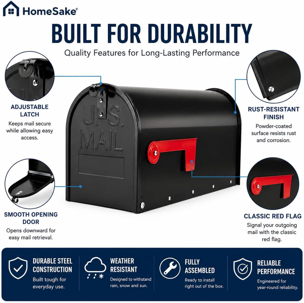 Medium Mailbox Post Mount for Letters & Small Packages