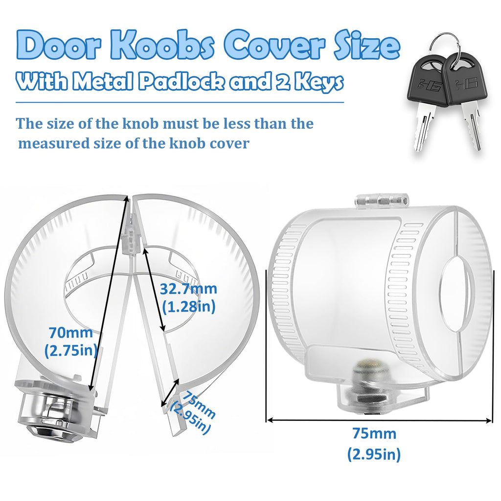 Door Knob Safety Self-locking Cover for Kids,Prevent Childproof Opening,Easy Install&Use,Child Safety Guards & Locks
