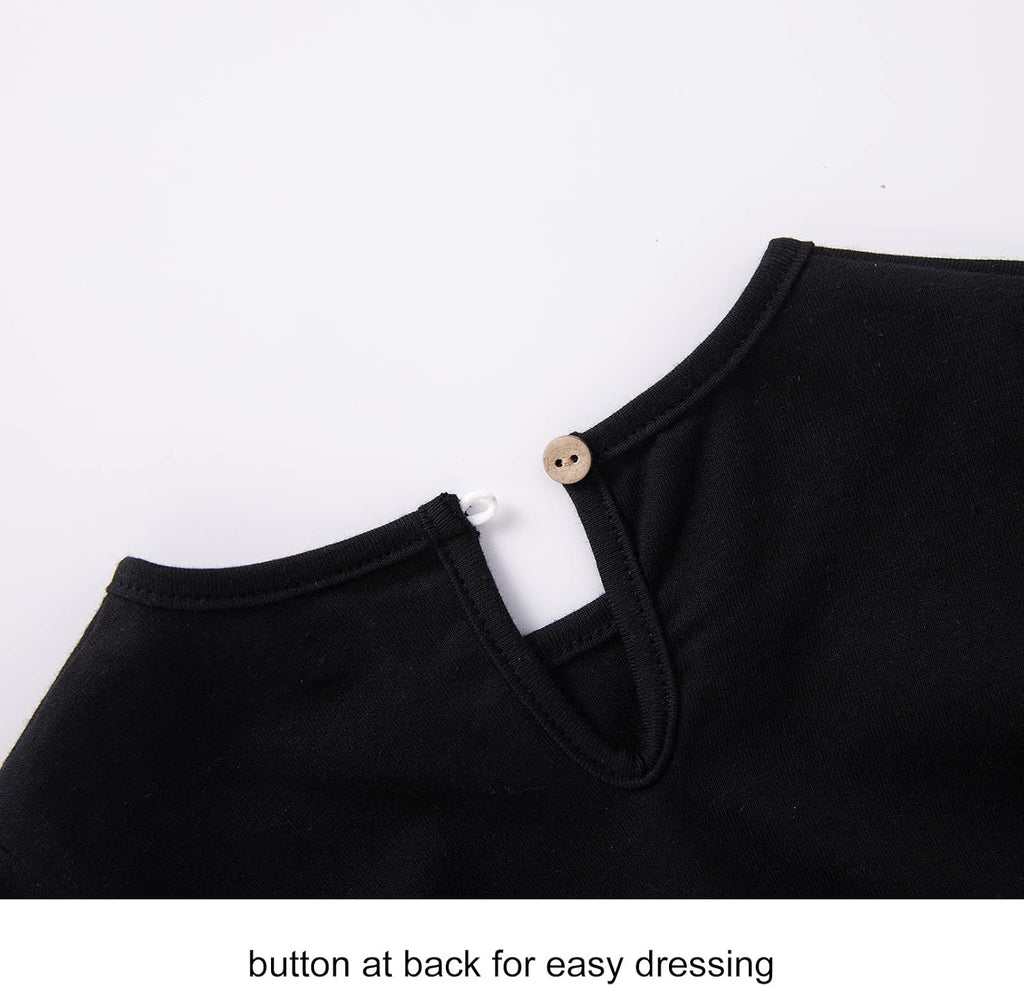 Baby Toddler Girl Dress Playwear Solid Color Dresses