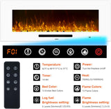 50 inch Electric Fireplace, Recessed & Wall Mounted Fireplace Heater with Remote Control and 750/1500W Thermostat
