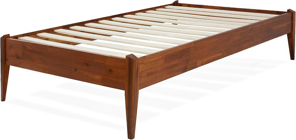 Dinkee 15" Solid Wood Platform Bed Frame Without Headboard - Japanese Joinery Bed Frame - Modern & Minimalist Style