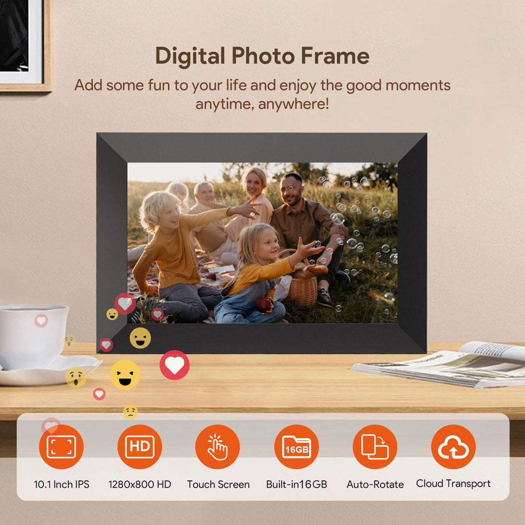 Uhale Digital Picture Frame, 10.1-inch High Definition Touch Screen, Digital Photo Frame with Automatic Rotation