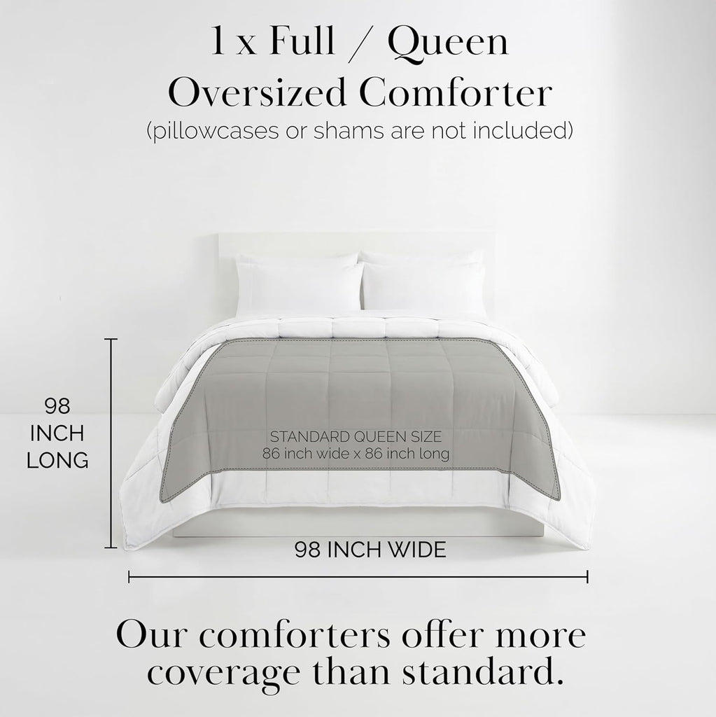 Southshore Fine Living, Inc. White Comforter, Queen/Full Down Alternative Comforter/Duvet Insert, Queen/Full