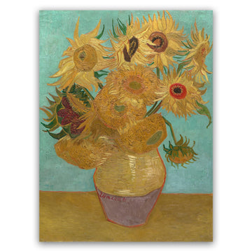 Vincent Van Gogh Poster - Sunflowers In A Vase Canvas Print - Fine Art Print - Landscape Oil Painting Reproductions