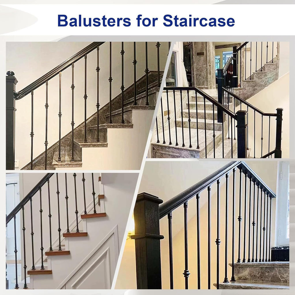 10-Pack Wrought Iron Balusters Knuckle Design