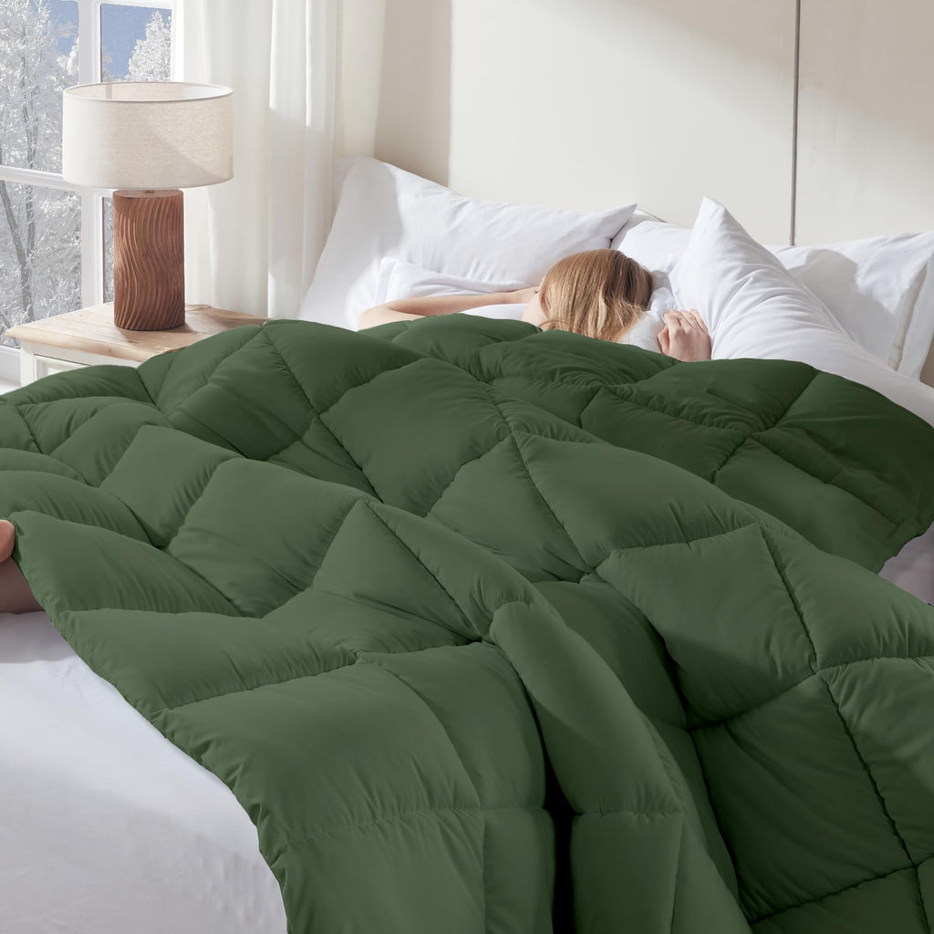 Comforters King Size, Green Duvet Insert, Lightweight Quilt