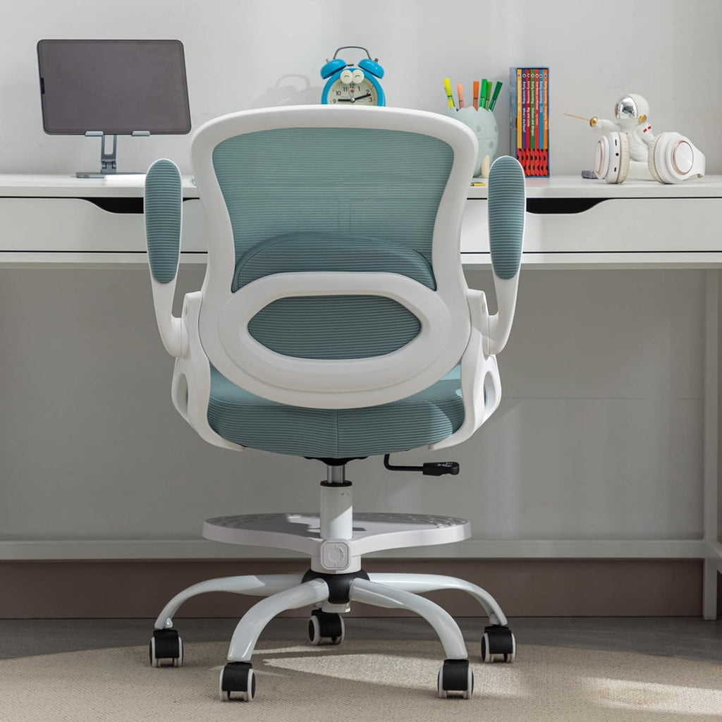 Kids Desk Chair,Ergonomic Study Chair with Adjustable Height,Swivel Mesh Desk Chair with Wheels,Home Office Chair