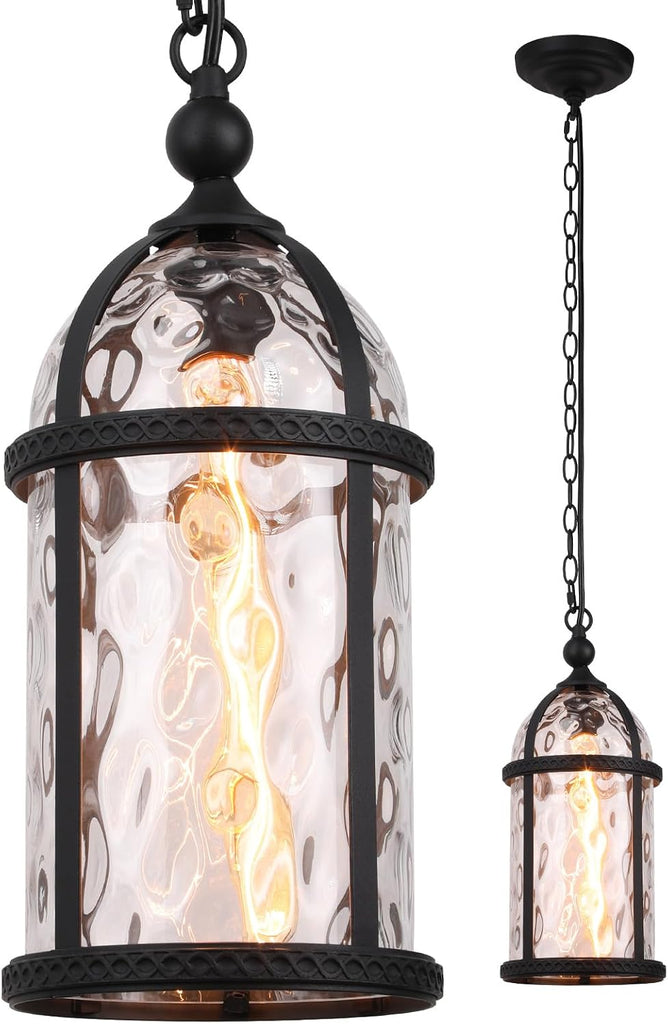 18 Inch Outdoor Pendant Light, Industrial Style Outdoor Hanging Lights, Vintage Exterior Hanging Lantern