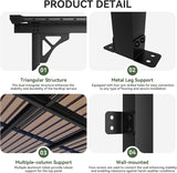 10' x 12' Gazebo for Patio, Gazebo Pergola with Sloped Roof, - Image 5