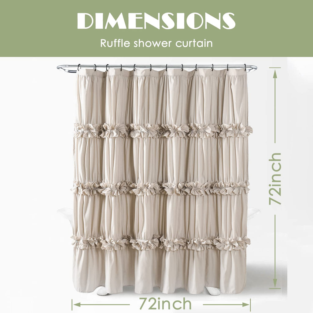 Camel Ruffle 72" W x 72" H