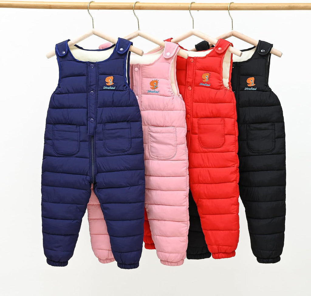 Toddler Fleece Lined Snow Bib Pants for Boys Girls
