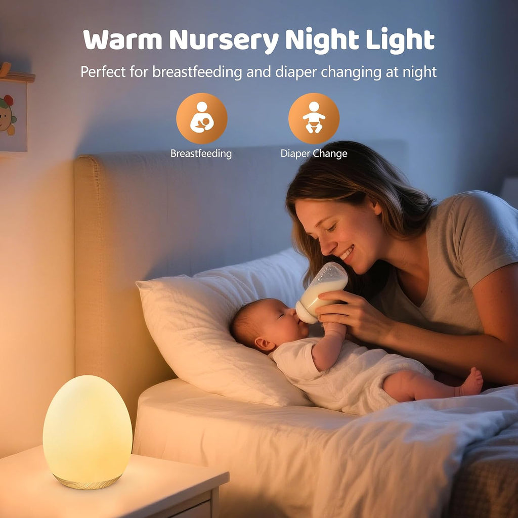 Night Light for Kids, 7 Colors Changing Egg Light