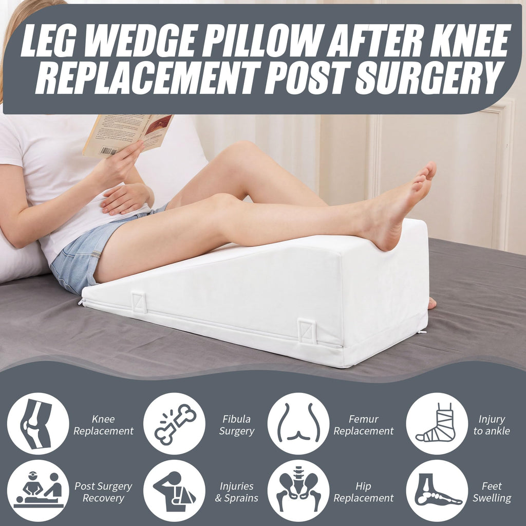 Leg Elevation Pillows for After Surgery, Adjustable Height Knee Surgery Recovery Equipment, Knee Replacement Recovery