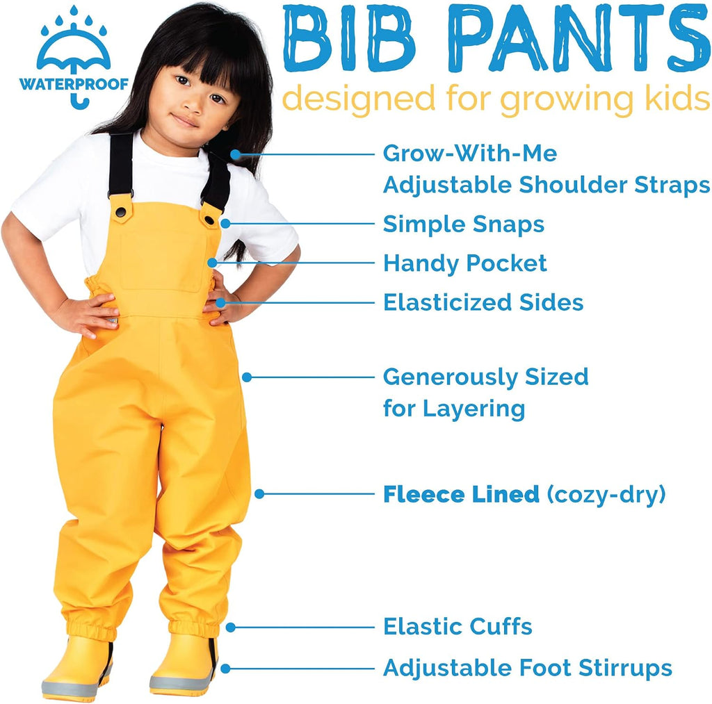 Cozy-Dry Snow Bib Pants for Toddlers & Kids