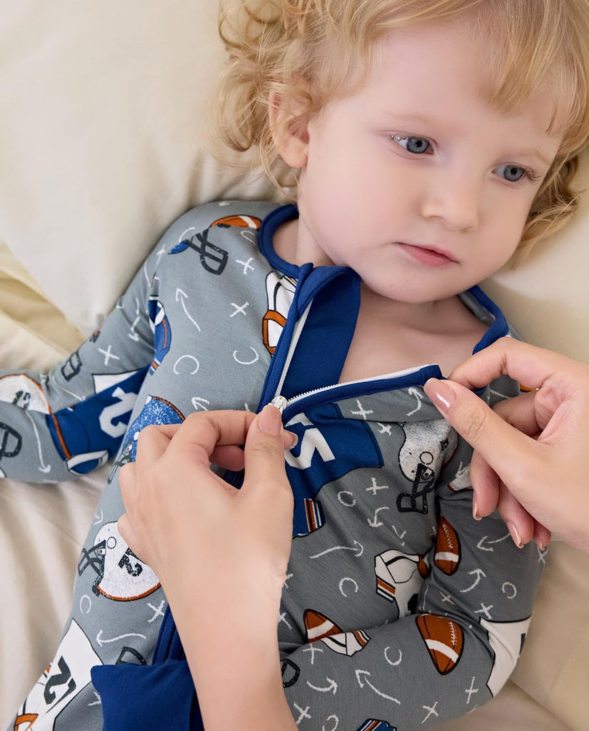 Bamboo Viscose Baby Footie Pajama, Zipper Sleeper Boys Girls