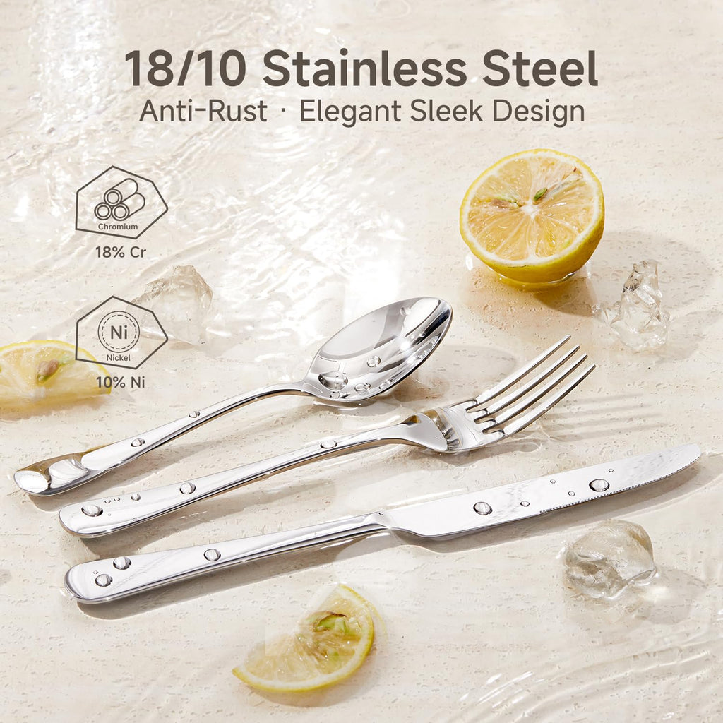 Silverware Set for 8,18/10 Stainless Steel Flatware Set,Cutlery Utensil Set