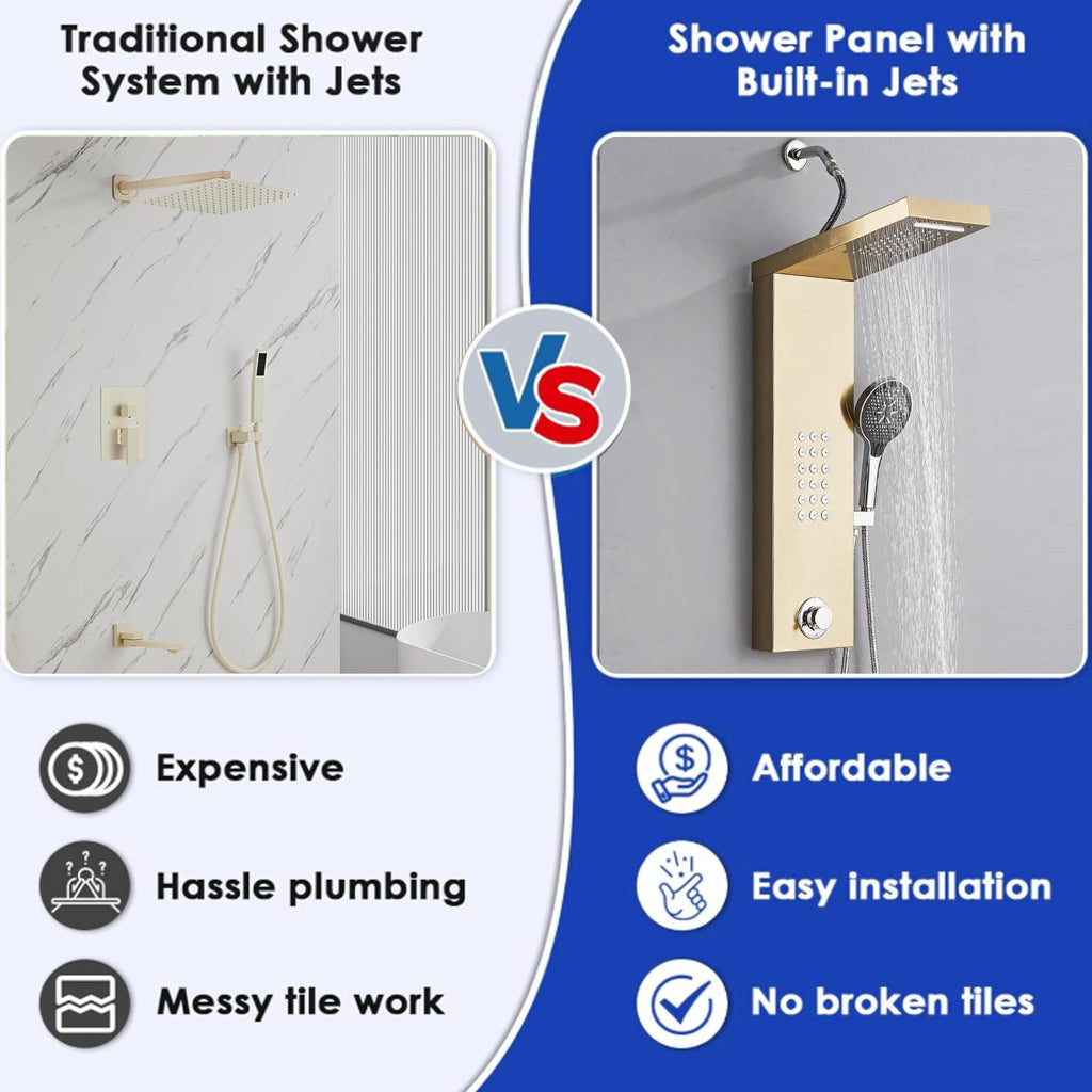 Shower Panel Tower System,Rain Shower Head Rainfall