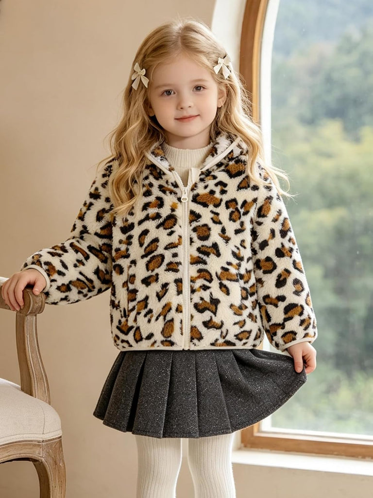 Toddler Baby Fleece Jackets Boys Girls Zip Up Hoodie Fuzzy Sherpa Outwear