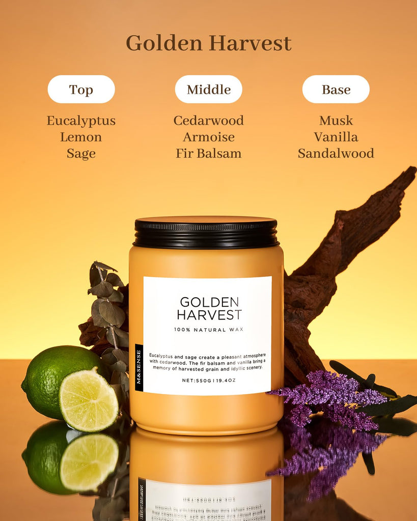 Goldenharvest Scented Candle Fruit Grain Fragrance for Autumn Home